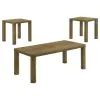 Coaster Fine Furniture 710858-S3 Castlewood - 3 Piece Cocktail Coffee Table Set - Brown Oak