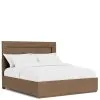 Riverside Furniture 73976-73971-73972 Riverside Furniture 73976-73971-73972 Cascade - Queen Panel Bed With Light - Casual Mink