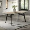 ACME DN04675 Lark - Dining Table - Travertine / Black