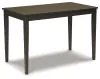 Ashley Furniture D250-25 Kimonte - Dark Brown - Rectangular Dining Room Table- cron test 2
