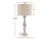 Ashley Furniture L235344 Bernadate - Poly Table Lamp (Set of 2) - Whitewash
