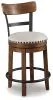 Ashley Furniture D546-424 Valebeck - UPH Swivel Barstool  - Brown
