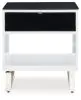 Ashley Furniture T756-3 Gardoni - Rectangular End Table - White / Black