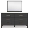 Ashley Furniture B2616B1 Ashley Furniture B2616B1 Cadmori - Dresser and Mirror - Black / White