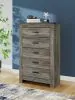 Ashley Furniture B4480-46 Frandern - Five Drawer Chest - Gray
