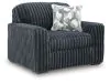 Ashley Furniture 9810523 Ashley Furniture 9810523 Midnight-Madness - Chair And A Half - Gunmetal
