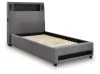 Ashley Furniture PCB2721B23 Ashley Furniture PCB2721B23 Verishaw - Twin Upholstered Bed With Wireless Audio - Gray