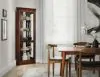 Pulaski Furniture 20205 PFC Curios - Mirrored 4 Shelf Corner Curio Cabinet - Victorian Brown