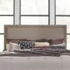 Liberty Furniture 876-BR13HU Canyon Road - Queen Upholstered Panel Headboard With Lights - Burnished Beige