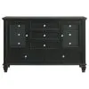 CoasterEssence 201323 Sandy Beach - 11-Drawer Dresser - Black