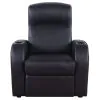 CoasterEssence 600001 Cyrus - Upholstered Track Arm Recliner - Black