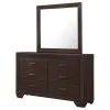CoasterEveryday 204393M Kauffman - 6-Drawer Dresser With Mirror - Dark Cocoa