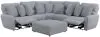 Jackson Furniture Industries 633/66/68/67/628-18 Jackson Furniture Industries 633/66/68/67/628-18 Majesty - 3 Piece Deep Seating Power Reclining Sectional With 1 Castered Cocktail Ottoman - Shark