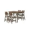 New Classic 45-1651-C4CT Oscar - Counter Table & 4 Chairs - Walnut