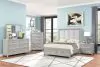 New Classic 00-2442-35C New Classic 00-2442-35C Fiona - 5/0 Queen 5 Piece Bedroom Set (Bed & Dresser & Mirror & Chest & Nightstand) - Gray