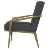 Coaster Fine Furniture 903144 Kirra - Upholstered Metal Arm Accent Chair - Dark Gray