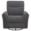 Coaster Fine Furniture 610443P Adler - Upholstered Power Swivel Glider Recliner - Charcoal Gray