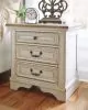 Ashley Furniture B743/31/36/46/194/56S/58/93(2) Ashley Furniture B743/31/36/46/194/56S/58/93(2) Realyn - California King Upholstered Bed - 8 Pc. - Dresser, Mirror, Chest, Cal King Bed, 2 Nightstands - White / Brown / Beige