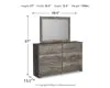 Ashley Furniture B2587B1 Ashley Furniture B2587B1 Ralinksi - Dresser, Mirror - Gray
