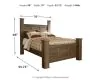 Ashley Furniture B251B3 Juararo - Queen Poster Bed - Dark Brown