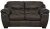 Jackson Furniture Industries 445302-1227/28-3027/28 Grant - Faux Leather Loveseat - Steel