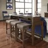 Liberty Furniture 316-OT-4PCS Aspen Skies - 4 Piece Console Set (1 Console 3 Stools) - Russet Brown