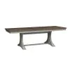 Liberty Furniture 652-DR-6TRES Liberty Furniture 652-DR-6TRES Farmhouse Reimagined - 6 Piece Trestle Set - Antique White / Chestnut Tops