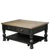 Riverside Furniture 32302 Barrington - 2 Tone Rectangular Cocktail Table - Antique Oak / Matte Black
