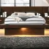 CoasterEssence 200711KE Jessica - Eastern King Platform Bed With Rail Seating - Cappuccino