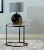 CoasterEveryday 736027 Lainey - Round Faux Marble Side End Table - Gray