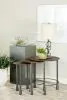 CoasterElevations 935971 Deja - 3 Piece Round Nesting Table Set - Natural And Gunmetal