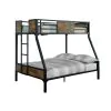Furniture of America CM-BK029TD Clapton - Twin Bed With Workstation - Black