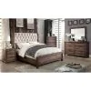 Furniture of America CM7577EK-BED Hutchinson - Eastern King Bed - Rustic Natural Tone / Beige
