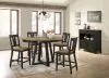 Intercon HP-TA-4260G-BBP-C Harper - Round Counter Table - Brushed Brown / Pecan