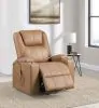 Coaster Fine Furniture 609476P Armstrong - Upholstered Power Lift Massage Recliner - Camel