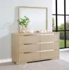 Coaster Fine Furniture 225083M Ladera - 6-Drawer Bedroom Dresser And Mirror - Light Elm