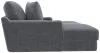 Jackson Furniture Industries 3445/15/16-28 Jackson Furniture Industries 3445/15/16-28 Cozy - 2 Piece Double Wide Chaise With USB Charging Ports - Gunmetal