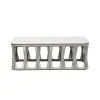 Intercon AX-TA-4323-WHT-C Alexa - Outdoor Seating Coffee Table With Stone Top - White