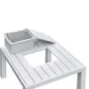 Intercon NS-SF-ARMLSS-BUF-7PC Nash - 6 Piece Outdoor Seating Sectinal And Table - Buff