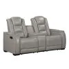 New Classic L3183A-25-LGY New Classic L3183A-25-LGY Breckenridge II - Console Loveseat With Dual Recliners - Light Gray