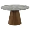 Coaster Fine Furniture 193820-S5 Franklin - 5 Piece Round Dining Table Set - Gray And Dark Oak