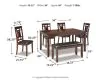 Ashley Furniture D384-325 Bennox - Dining Room Table Set (Set of 6) - Brown