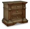 Ashley Furniture PCB949-93 Frantanna - Three Drawer Night Stand - Brown