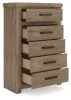 Ashley Furniture PCB2844-46 Oliandon - Five Drawer Chest - Light Brown