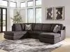 Ashley Furniture PC73404S1 Lentiz - 2-Piece Sectional With LAF Corner Chaise - Onyx