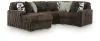 Ashley Furniture 98104S19 Ashley Furniture 98104S19 Midnight-Madness - 4-Piece Sectional With LAF Corner Chaise And Armless Chair - Chocolate