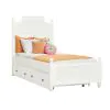 Samuel Lawrence Furniture S920-YBR-K10 Savannah - Twin Poster Bed with Trundle - White Finish - White