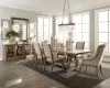 CoasterEssence 110291 Brockway - Extension Leaf Dining Table - Barley Brown