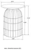 CoasterEssence 935860 Bernardo - Round Wire Frame Side Table - Natural And Gunmetal
