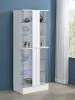 Coaster Fine Furniture 950397 Cabra - 4-Door LED Curio Display Cabinet - White High Gloss